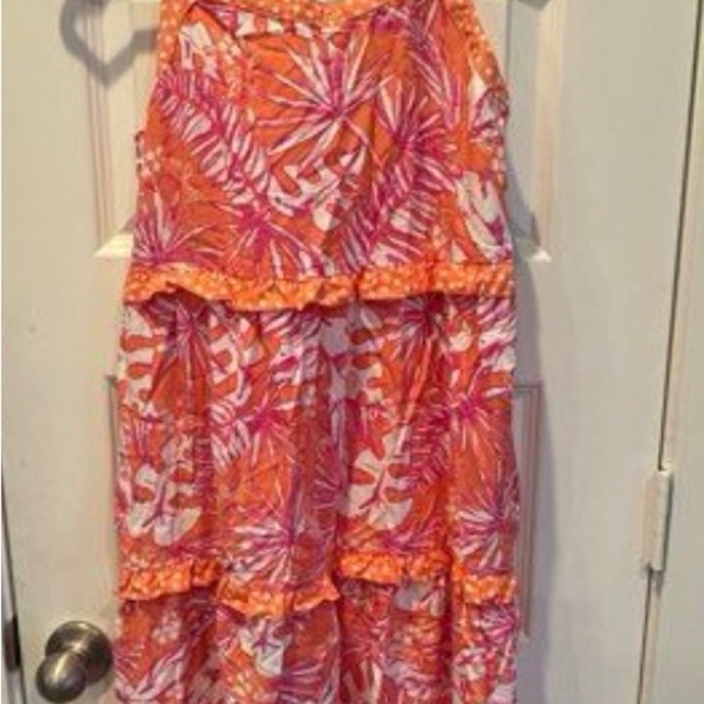 Cat & Jack Orange and Pink Floral Kids Dress